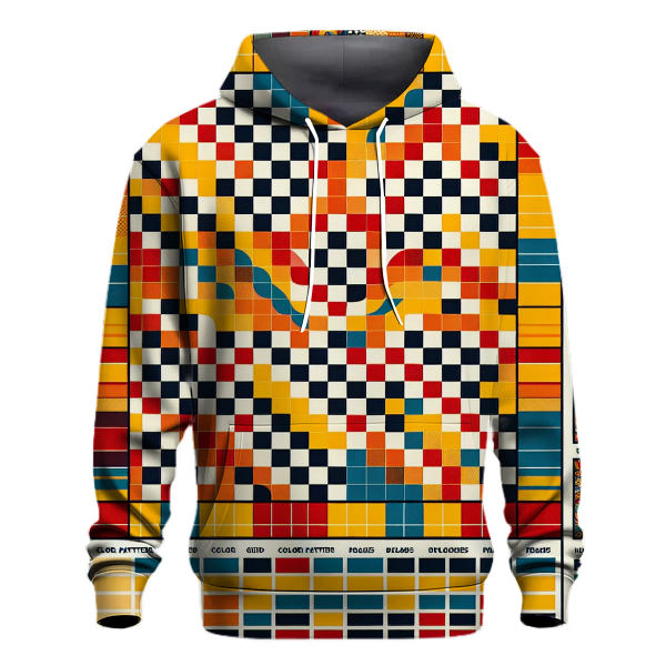 70s Rainbow Check Hoodie