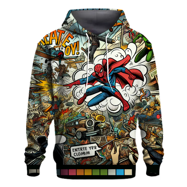 Retro Comic Strip Adventure Hoodie