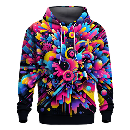 Neon Retro Splash Hoodie