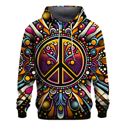 Vibrant Peace Symbol Hoodie