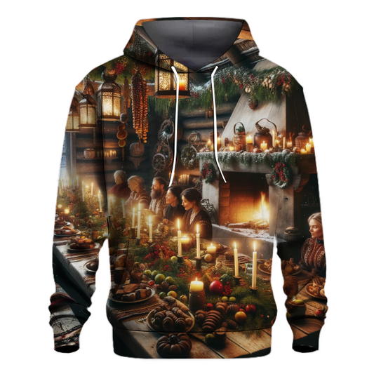 Nordic Yuletide Feast Hoodie