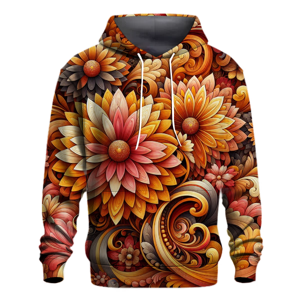 Retro Sunshine Blooms Hoodie