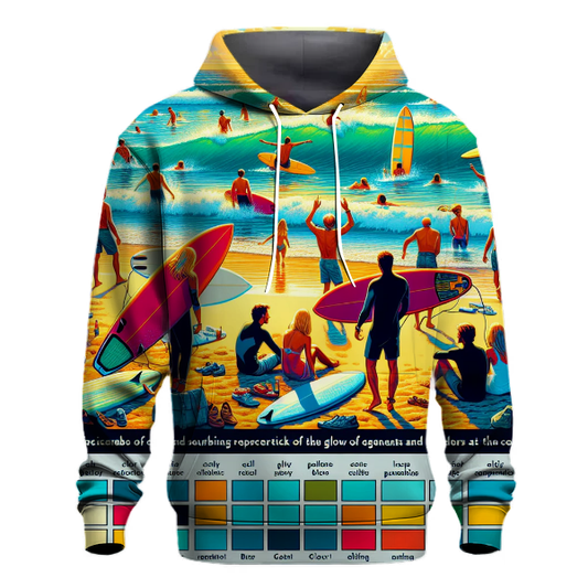 Surfing Waves and Sunshine Hoodie