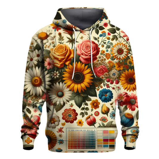 Retro Floral Delight Hoodie