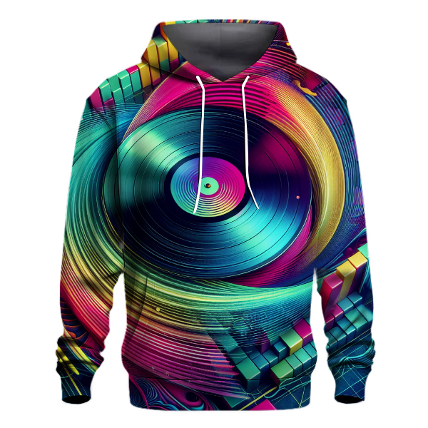 Vibrant Vinyl Vibes Hoodie