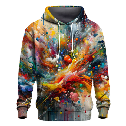 Rainbow Splatter Art Hoodie