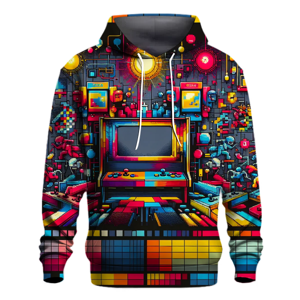 Retro 80s Arcade Action Hoodie