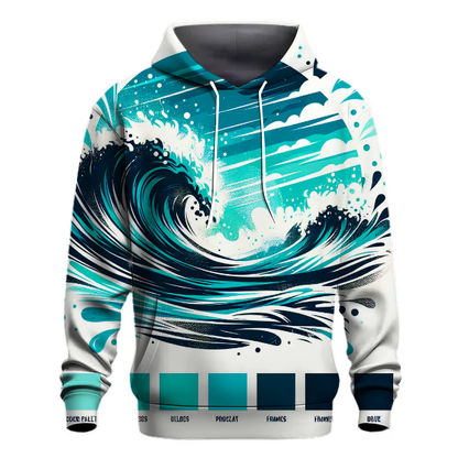 Ocean Wave Surf Style Hoodie