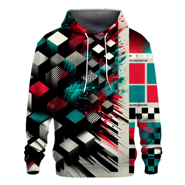 Retro Checkered Blast Hoodie