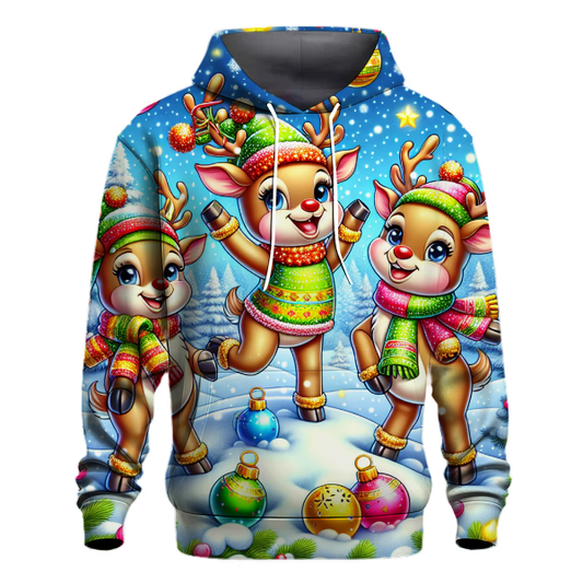 Joyful Reindeer Parade Design Hoodie