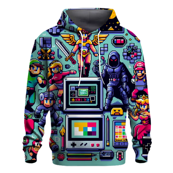 Retro Pixel Dreams Hoodie