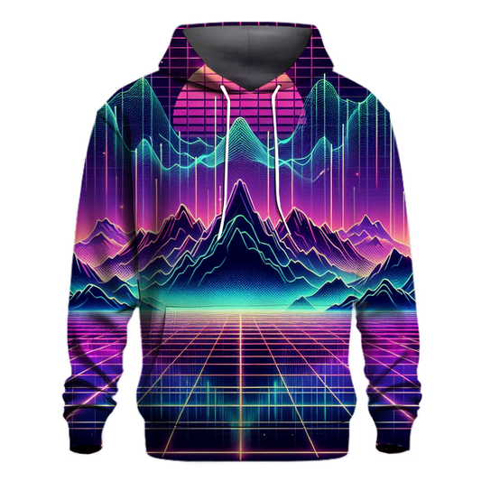 Neon Synth Scape Design Hoodie Custom Hoodies