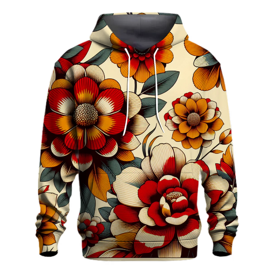 Retro Floral Vibes Hoodie