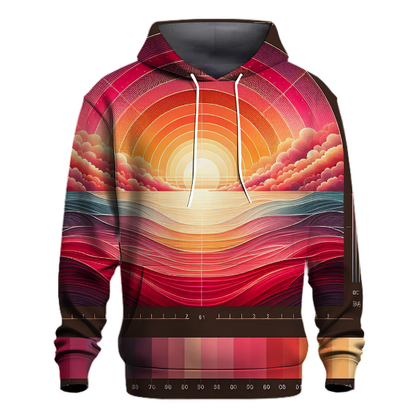 Prismatic Sunset Dreams Hoodie Embroidered Hoodies