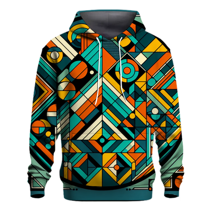 Funky 70s Geometric Vibes Hoodie