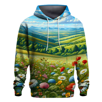 Charming Meadow Landscape Hoodie