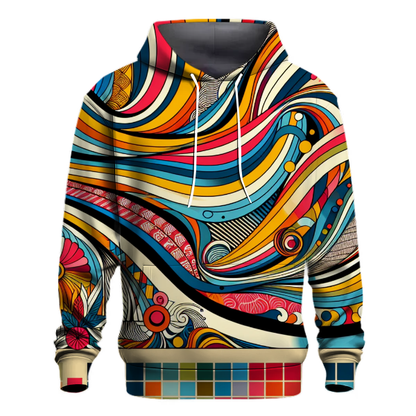 Retro Stripes and Flowers Hoodie