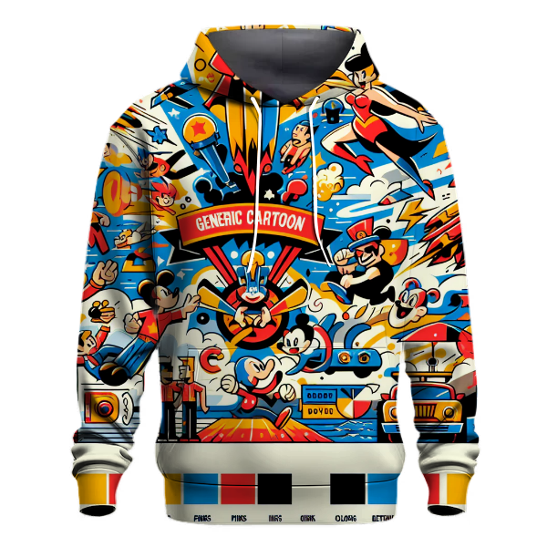 Classic Cartoon Heroes Hoodie