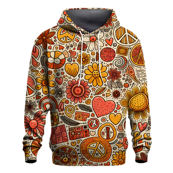 Hippie Doodle Art Hoodie