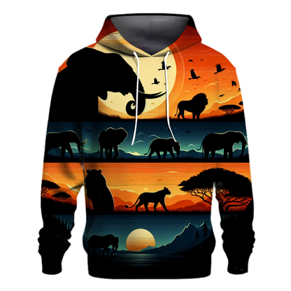 Majestic Wildlife Silhouettes Hoodie