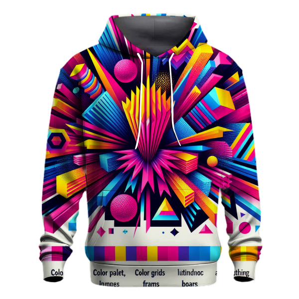 Geometric 80s Pop Hoodie