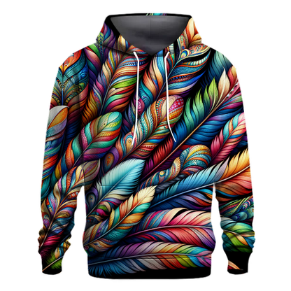 Colorful Feather Patterns Hoodie