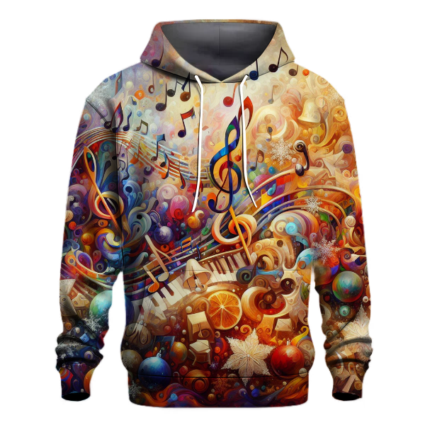 Joyful Christmas Music Notes Hoodie