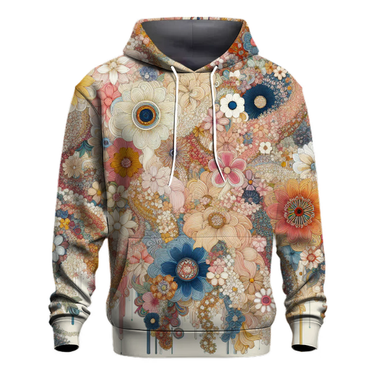 Groovy Floral Cascade Hoodie