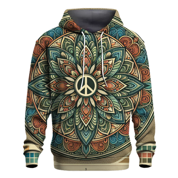 Peace and Love Mandala Hoodie