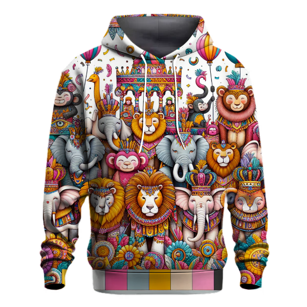 Whimsical Jungle Parade Hoodie