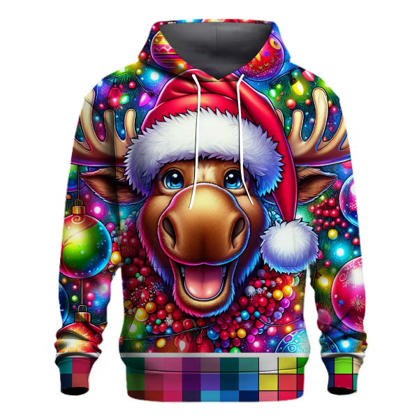 Joyful Holiday Moose Hoodie