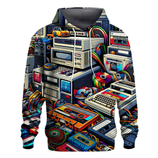 Retro Tech Artistry Hoodie Hoodies Fashion