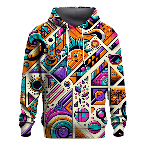 Playful 80s Patterns Hoodie