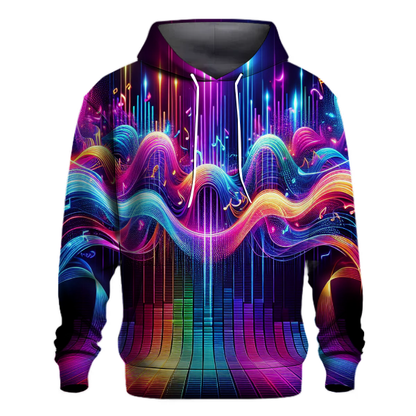 Neon Waves of Sound Hoodie