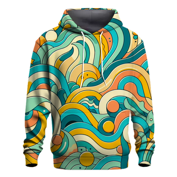 Electric Beach Waves Hoodie