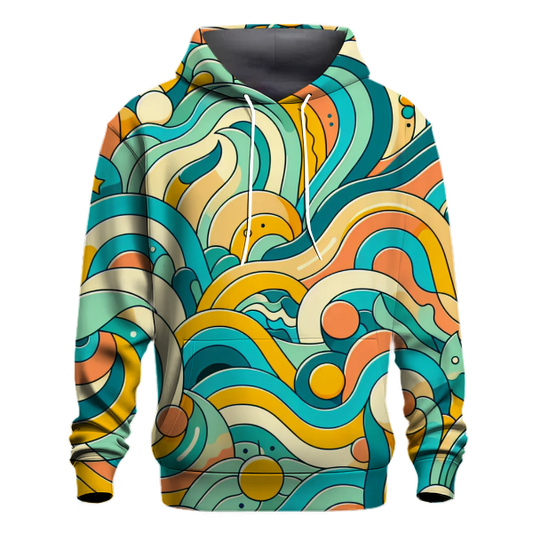 Electric Beach Waves Hoodie