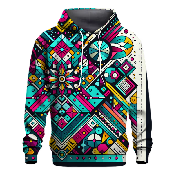 Colorful Geometric Mosaic Hoodie