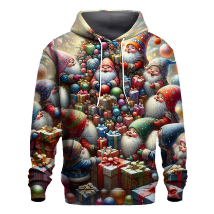 Cute Christmas Gnomes with Gifts Hoodie