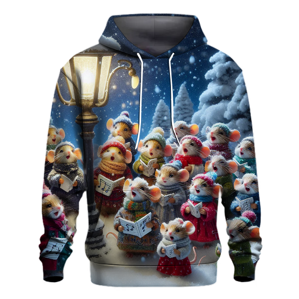 Christmas Caroling Mice Hoodie