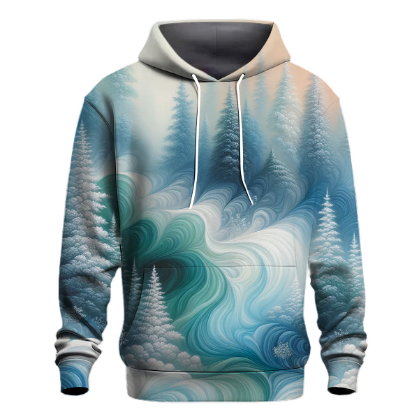 Frosty Pine Forest Hoodie