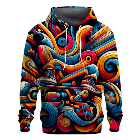 Retro Skateboard Adventure Hoodie