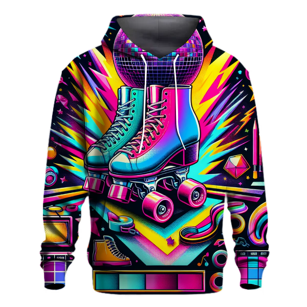 Neon Retro Roller Disco Hoodie