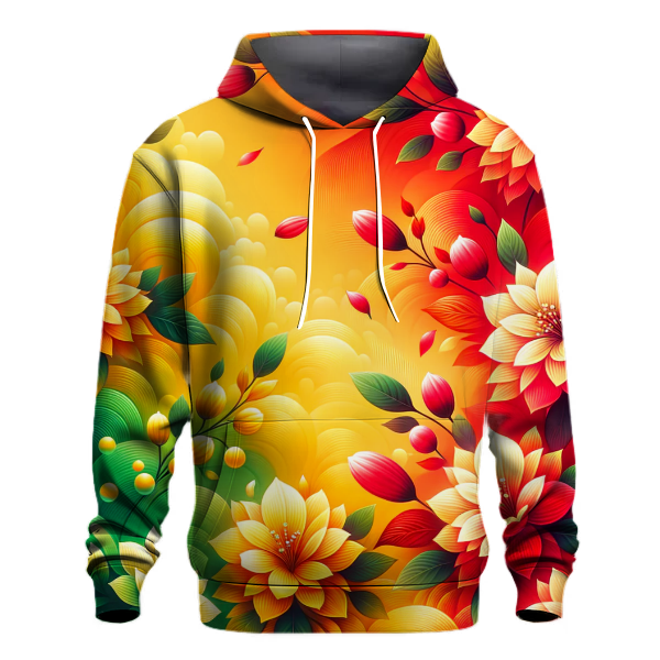 Bright Floral Gradient Hoodie