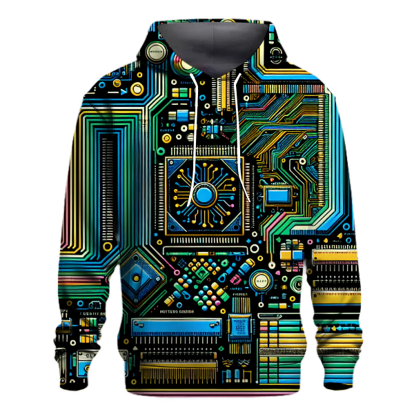 Retro Tech Circuits Hoodie