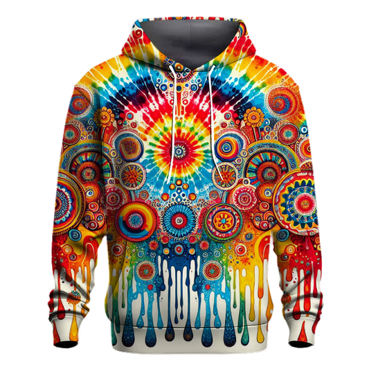 Vibrant Rainbow Drip Hoodie