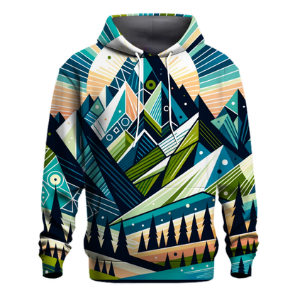 Geometric Mountain Range Hoodie