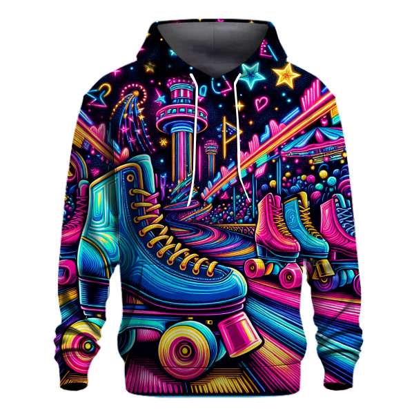 Neon Roller Rink Vibes Hoodie