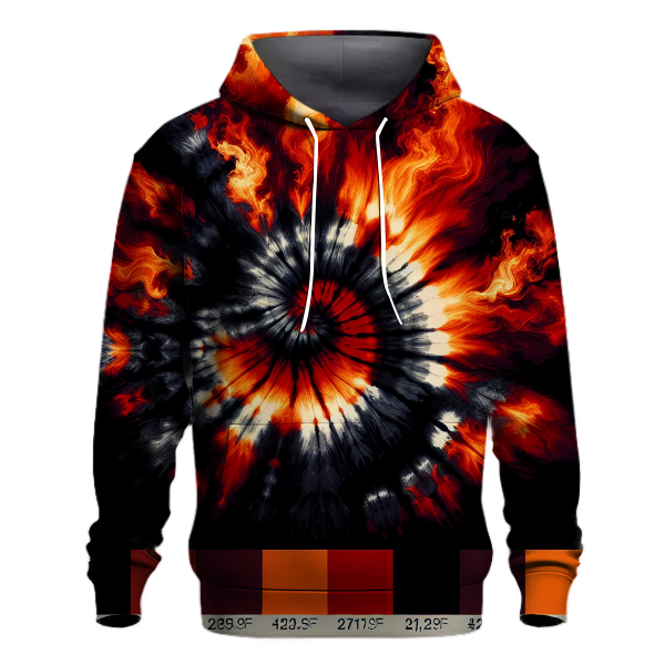 Forest Fire Tie-dye Design Hoodie