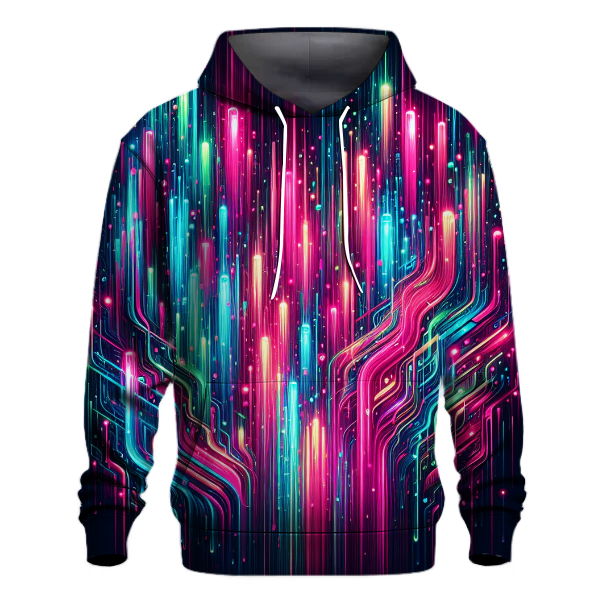 Cascading Neon Lights Hoodie