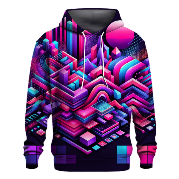 Dynamic Synthwave Patterns Hoodie